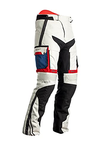 RST Pro Series Adventure-X Motorcycle Textile Pants Pantalon textile moto Blanc/Bleu/Rouge 42