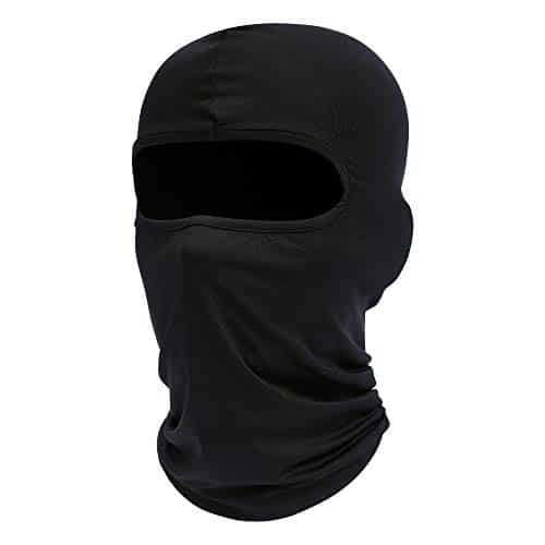 fuinloth Cagoule Masque de ski, protection UV, écharpe pour la moto, écharpe de cou d'été, hommes et femmes Noir