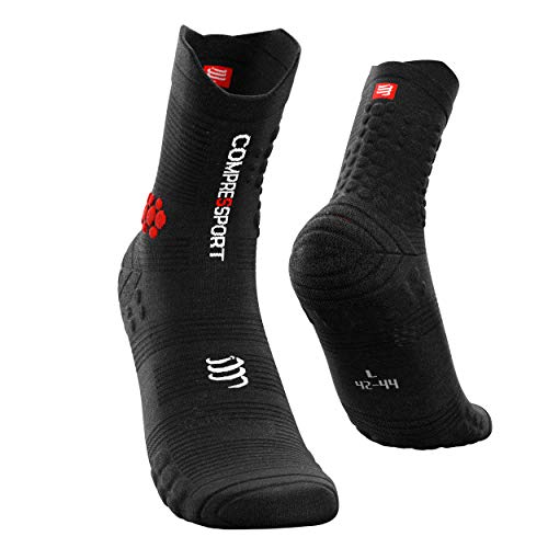 COMPRESSPORT Homme Prsv3 Trail Pro Racing Socks v3 0, Black/Red, 42-44 EU